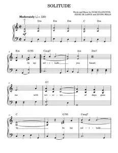 Solitude - Duke Ellington (Easy Piano)