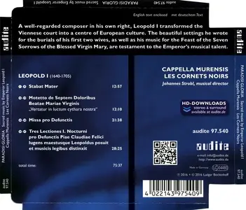 Johannes Strobl, Cappella Murensis, Les Cornets Noirs - Paradisi Gloria: Sacred music by Emperor Leopold I (2016)