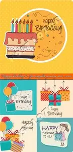 Happy Birthday to You template greeting card vector 2