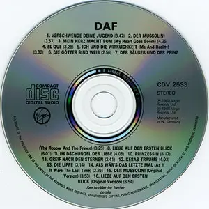 D.A.F. - D.A.F (1988, Virgin # CDV 2533)