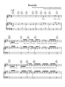 Eastside - Benny Blanco, Halsey, Khalid (Piano-Vocal-Guitar (Piano Accompaniment))