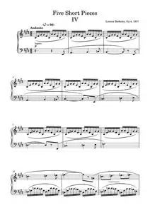 Five Short Pieces, No. 4, Op. 4 - Lennox Berkeley (Piano Solo)