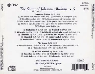 Ian Bostridge, Graham Johnson - Johannes Brahms: The Complete Songs, Vol. 6 (2015)