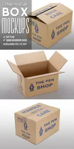 3 Photo-realistic Box Mockups