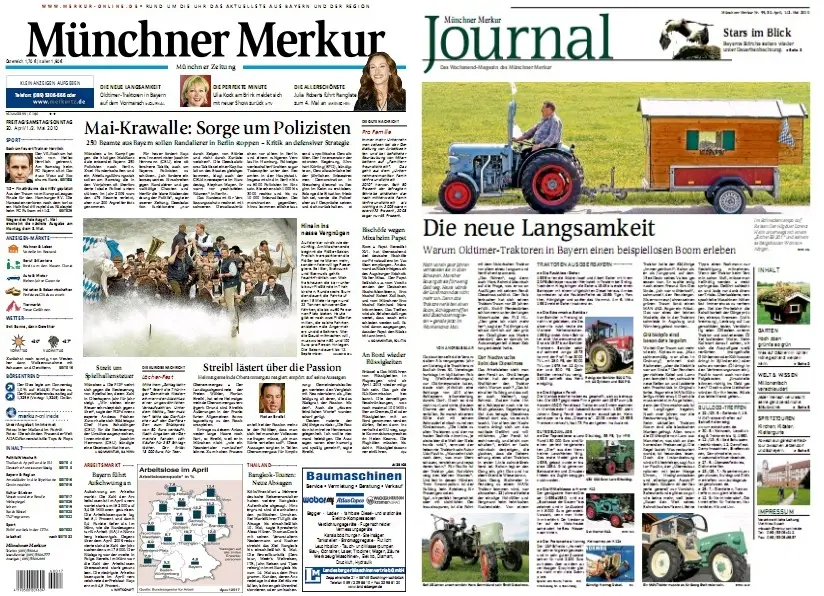 Münchner Merkur Wochenendausgabe vom 30. April/1./2. Mai 2010