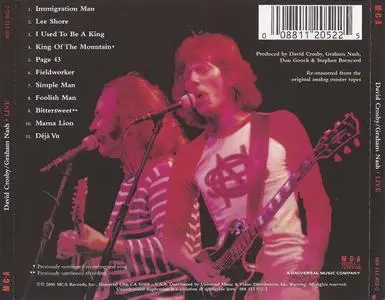 David Crosby & Graham Nash - Crosby-Nash, Live (1977) {MCA 088112052-2 rel 2000}