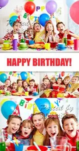 Stock Photo - Kids Celebrating Birthday