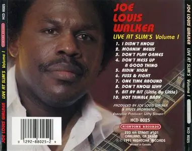 Joe Louis Walker - Live At Slim's Volume 1 (1991) Repost / New Rip