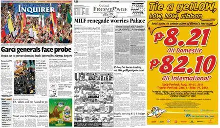 Philippine Daily Inquirer – August 20, 2011