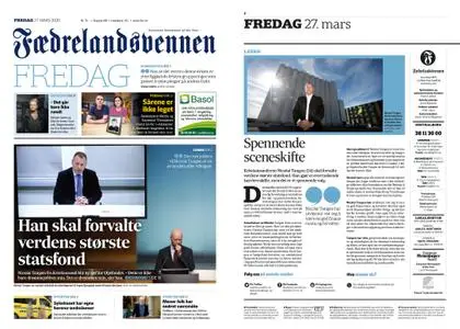 Fædrelandsvennen – 27. mars 2020