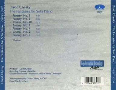 David Chesky - The Fantasies For Solo Piano (1996) {Chesky Records}