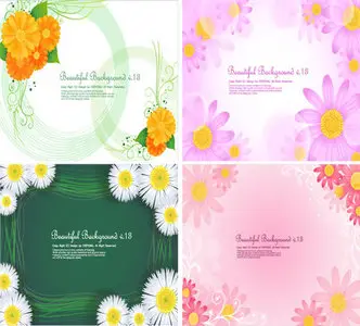Background material vector of small chrysanthemum