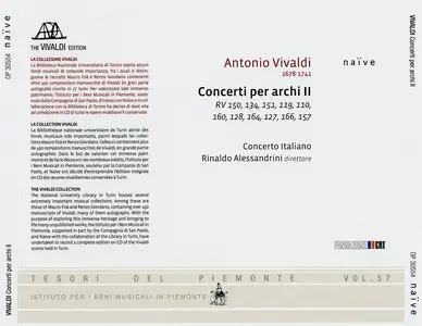 Rinaldo Alessandrini, Concerto Italiano - Antonio Vivaldi: Concerti per archi II (2014)