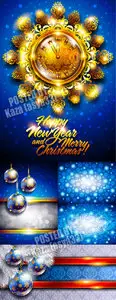 Blue New Year cards