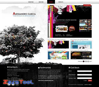 FlashMint 2703 Lonely tree flash XML design studio template