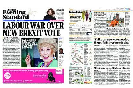 London Evening Standard – September 26, 2017