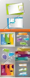 Paper banners origami vector