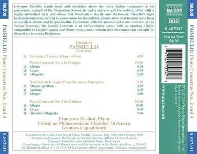 Francesco Nicolosi, Gennaro Cappabianca - Giovanni Paisiello: Piano Concertos Nos. 2 & 4 (2004)