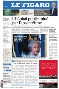 Le Figaro du Mercredi 20 Avril 2016