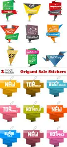 Vectors - Origami Sale Stickers
