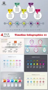 Vectors - Timeline Infographics 11