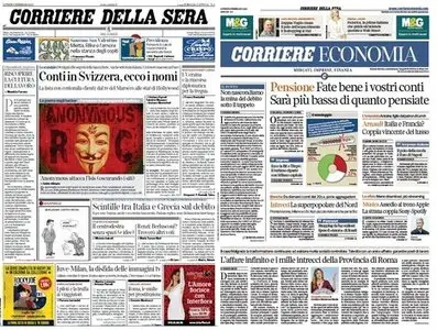 Il Corriere della Sera (09-02-15) + Corriere Economia