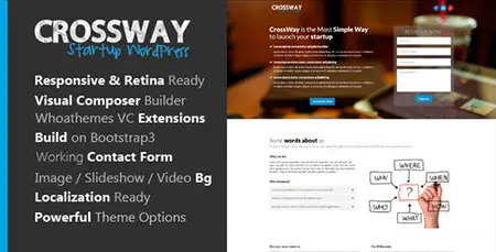 ThemeForest - CrossWay v1.0.8 - Startup Landing Page Bootstrap WP Theme