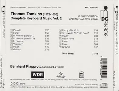 Tomkins - Bernhard Klapprott - Complete Keyboard Music Vol.2 (1996)