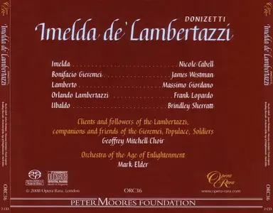 Mark Elder, Orchestra of the Age of Enlightenment - Gaetano Donizetti: Imelda de' Lambertazzi (2008)