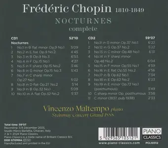 Vincenzo Maltempo - Frédéric Chopin: Complete Nocturnes (2024)