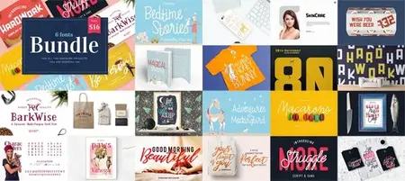 Awesome Fonts Bundle - 6 Premium Fonts