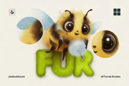Pixelbuddha - Multi-App Fur Brushes - 6955