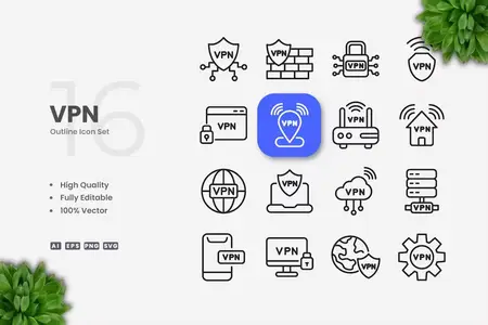 EE - Vpn Outline Icons 5NTCX8V