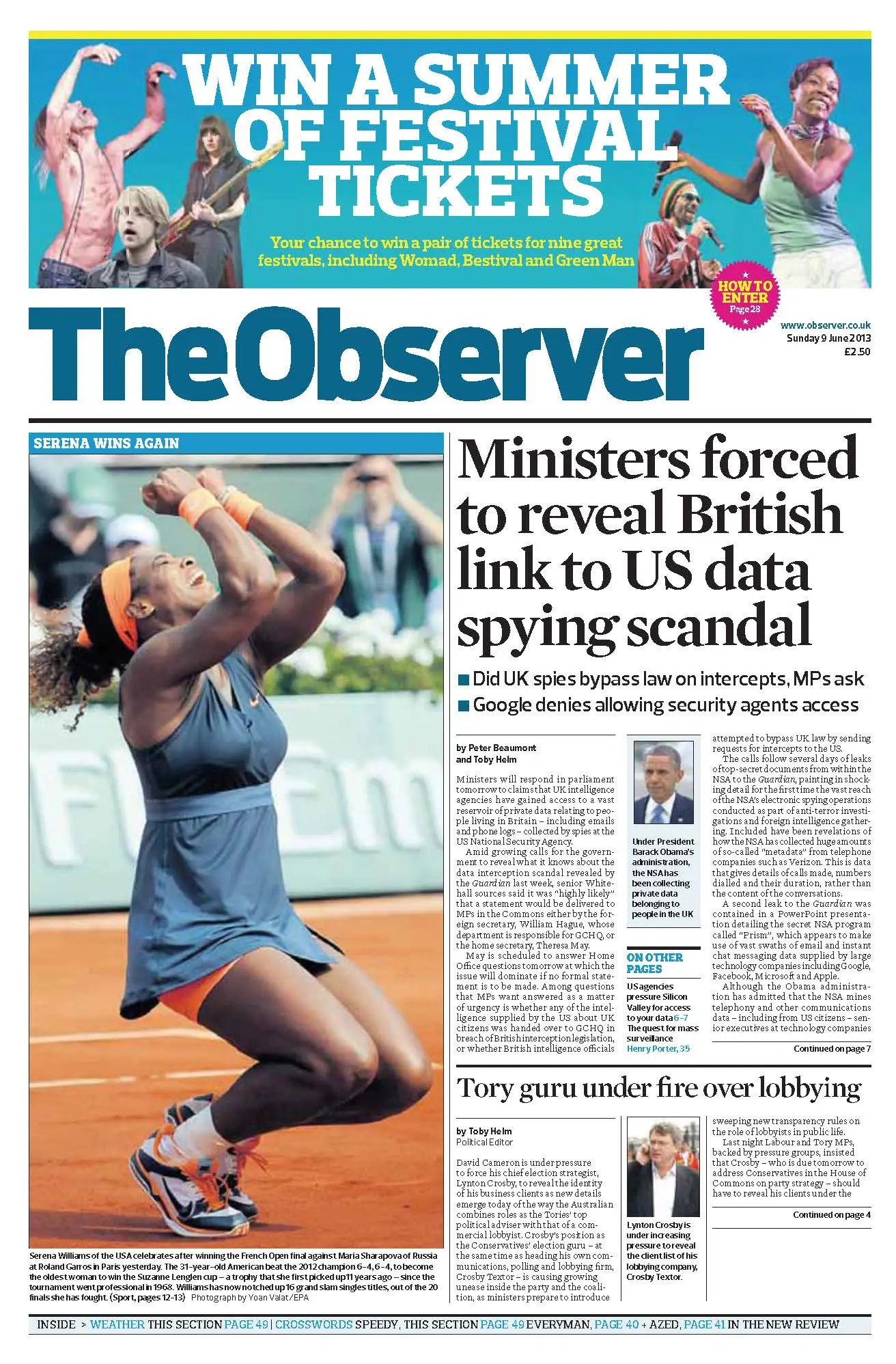 The Observer from Sunday, 09. June 2013