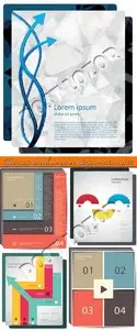 Business brochure covers design vector set 23