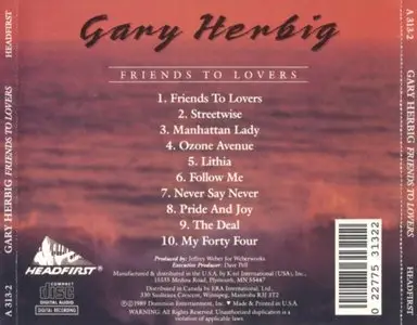Gary Herbig - Friends To Lovers (1989) {Headfirst}