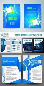 Vectors - Blue Business Flyers 16