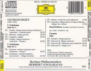 Bizet - L'Arlésienne-Suiten & Carmen-Suite - Karajan, Berliner Philharmoniker (1985)