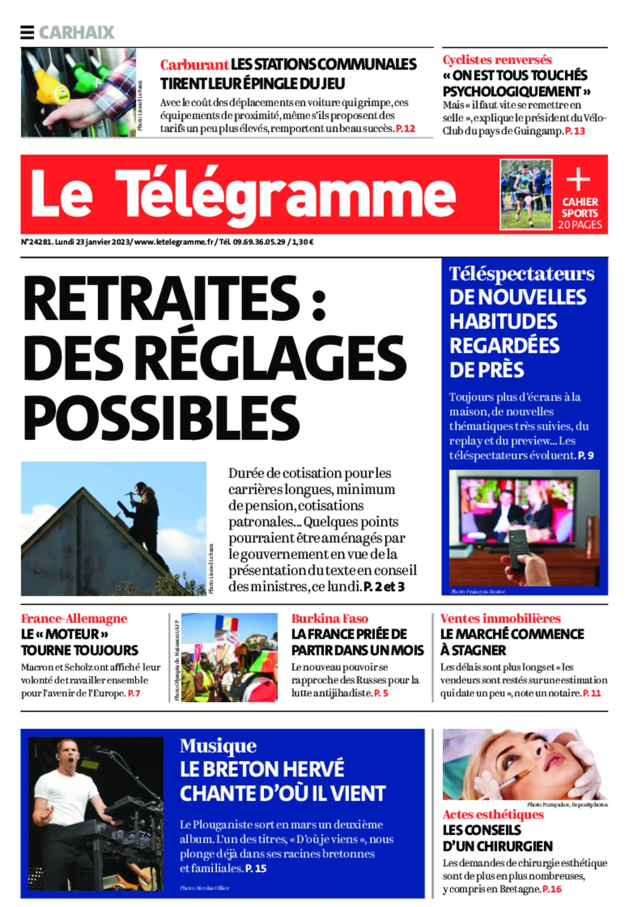 Le Télégramme Carhaix – 23 janvier 2023 / AvaxHome