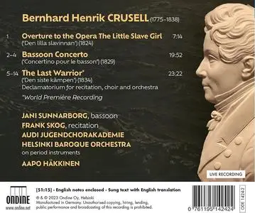 Aapo Häkkinen, Helsinki Baroque Orchestra - Bernhard Henrik Crusell: The Last Warrior (2023)