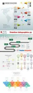 Vectors - Timeline Infographics 54