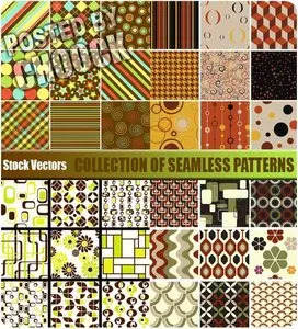 Collection of seamless patterns - Stock Vector