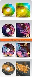 CD cover design vector set 18