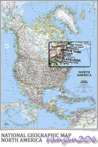National Geographic Map North America