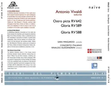 Sara Mingardo, Concerto Italiano & Rinaldo Alessandrini: Vivaldi - Gloria (2009)