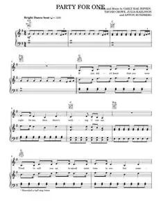 Party for one - Carly Rae Jepsen (Piano-Vocal-Guitar)