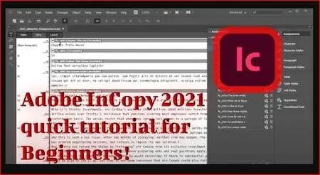 Adobe InCopy 2021 quick tutorial for beginners!