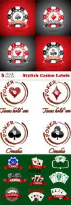 Vectors - Stylish Casino Labels