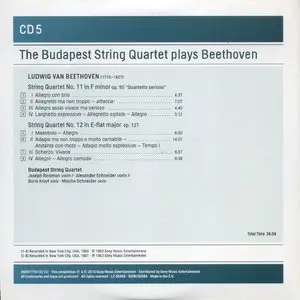 The Budapest String Quartet Plays Beethoven - The Complete String Quartets (2010) [8CD Set] {Sony Classical Masters}