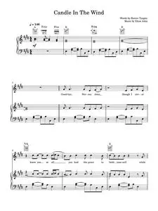 Candle in the wind - Ed Sheeran (Piano-Vocal-Guitar (Piano Accompaniment))